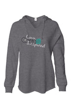 Load image into Gallery viewer, Love inspired Gray Lightweight wash hoodie