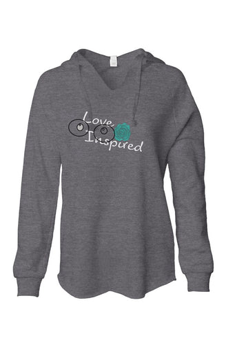 Love inspired Gray Lightweight wash hoodie