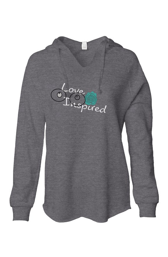Love inspired Gray Lightweight wash hoodie