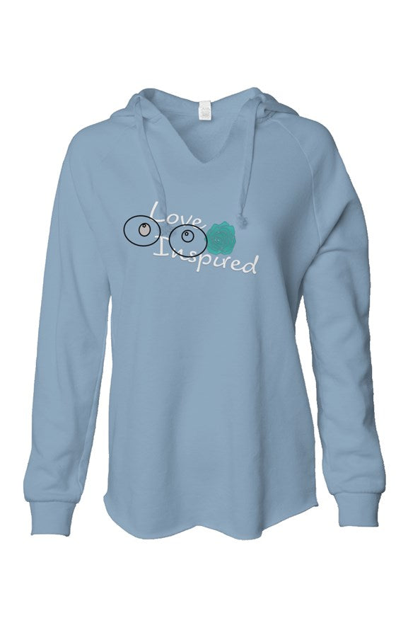 Love inspired misty blue Lightweight wash hoodie