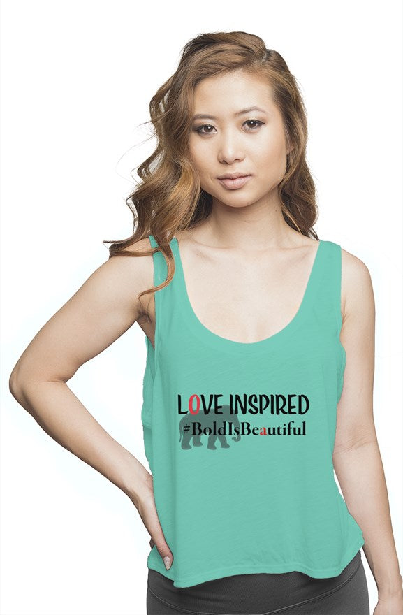 Bold flowy boxy tank Teal