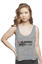 Load image into Gallery viewer, Bold flowy boxy tank Red Gray